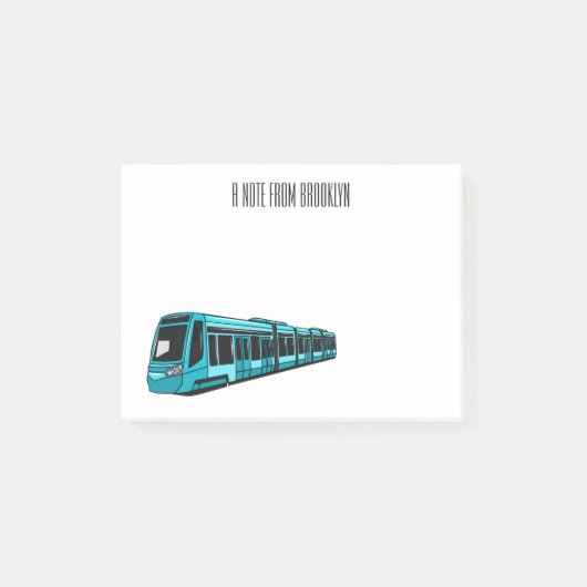 Post-it® Illustration de locomotive électrique (Devant)