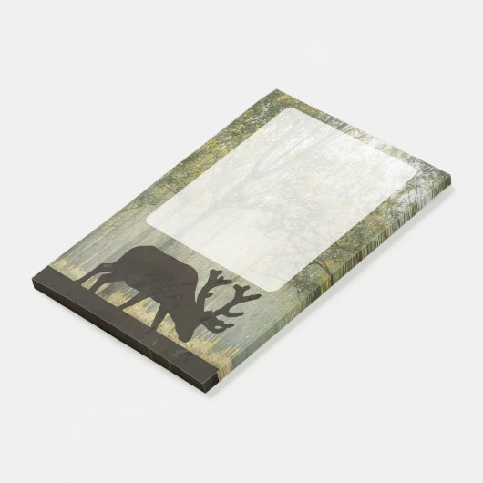 Post-it® Illustration de l'orignal en forêt (Incliné)