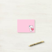Post-it® Illustration de l'ours en peluche (Sur un bureau)