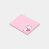 Post-it® Illustration de l'ours en peluche (Incliné)