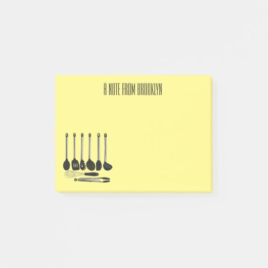 Post-it® Illustration de l'ustensile de cuisine (Devant)