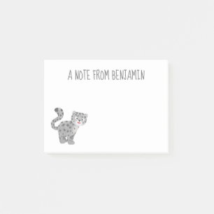 Post-it® Illustration de mignon léopard des neiges