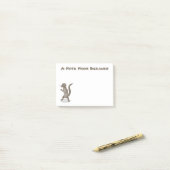 Post-it® Illustration de mignonne mangouste (Sur un bureau)