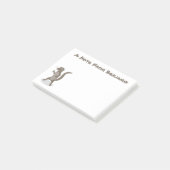 Post-it® Illustration de mignonne mangouste (Incliné)