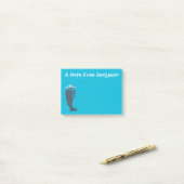 Post-it® Illustration de mignons baleines et voiliers (Sur un bureau)