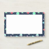 Post-it® illustration de motif spatial (Sur un bureau)