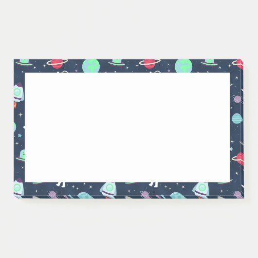 Post-it® illustration de motif spatial (Devant)