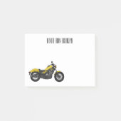 Post-it® Illustration de moto Cruiser (Devant)