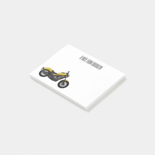 Post-it® Illustration de moto Cruiser (Incliné)