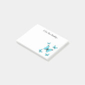 Post-it® Illustration de papillons Morpho (Incliné)