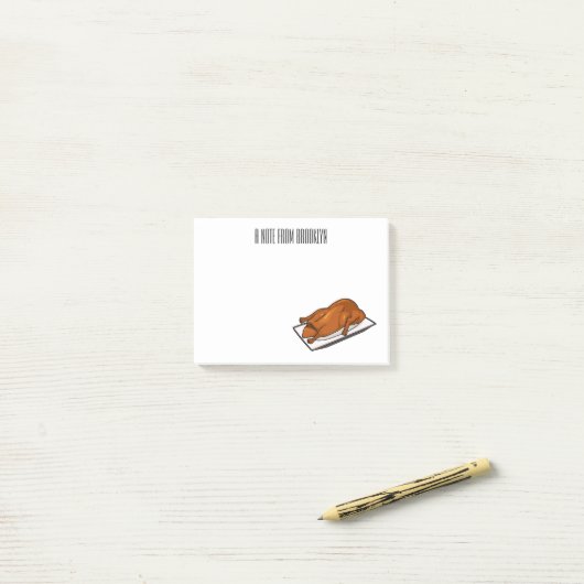 Post-it® Illustration de Peking duck (Sur un bureau)