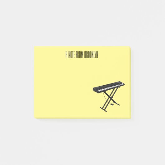 Post-it® Illustration de piano clavier (Devant)