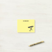 Post-it® Illustration de piano clavier (Sur un bureau)