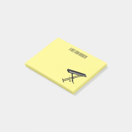 Post-it® Illustration de piano clavier (Incliné)