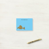Post-it® Illustration de poisson Pleco (Sur un bureau)