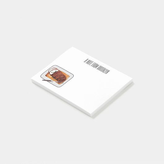 Post-it® Illustration de poitrine de dinde rôtie (Incliné)