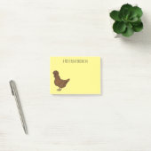 Post-it® Illustration de poulet à la polis chamois (Bureau)