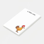 Post-it® Illustration de poulet de dessin animé drôle (Incliné)