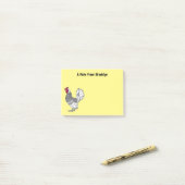 Post-it® Illustration de poulet Sebright (Sur un bureau)