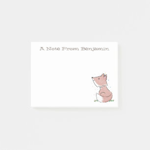 Post-it® Illustration de renard blanc mignon bébé