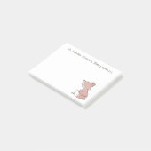 Post-it® Illustration de renard blanc mignon bébé (Incliné)