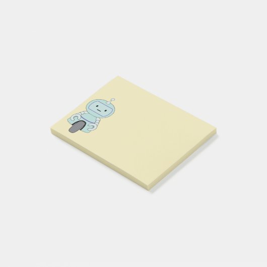 Post-it® Illustration de robot rétro (Incliné)