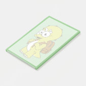 Post-it® Illustration De Tricératops Avec Sac À Dos. (Incliné)