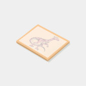 Post-it® Illustration De Velociraptor. (Incliné)