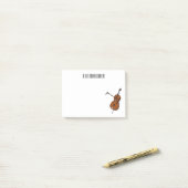 Post-it® Illustration de violoncelle (Sur un bureau)