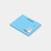 Post-it® Illustration de voilier (Incliné)