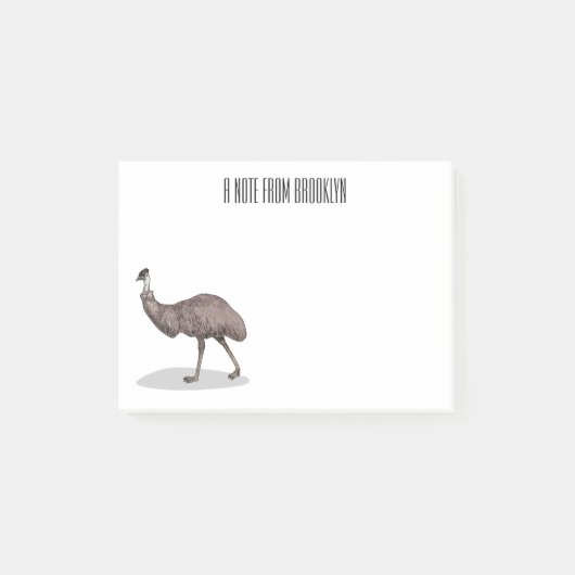 Post-it® Illustration d'Emu bird (Devant)