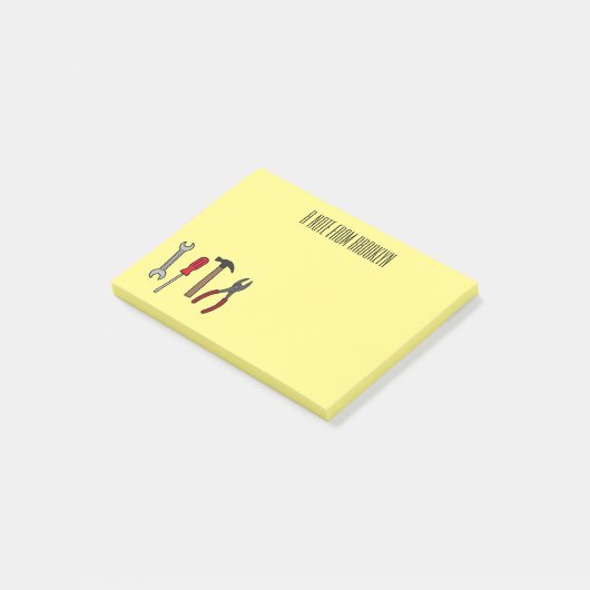 Post-it® Illustration des outils de menuiserie (Incliné)