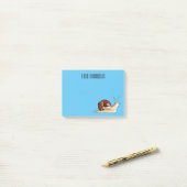 Post-it® Illustration d'escargot (Sur un bureau)