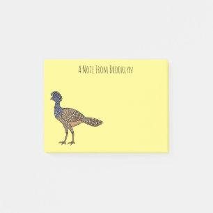 Post-it® Illustration d'oiseau de curassow