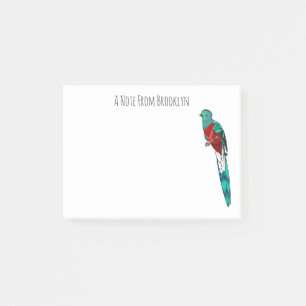Post-it® Illustration d'oiseau de quetzal resplendissant