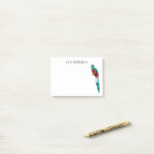 Post-it® Illustration d'oiseau de quetzal resplendissant (Sur un bureau)