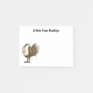 Post-it® Illustration d'oiseau de tétras des armoises