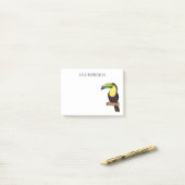 Post-it® Illustration d'oiseau toucain à bec de Keel (Sur un bureau)