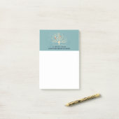 Post-it® Illustration d'Oiseaux oranges modernes dans un gr (Sur un bureau)