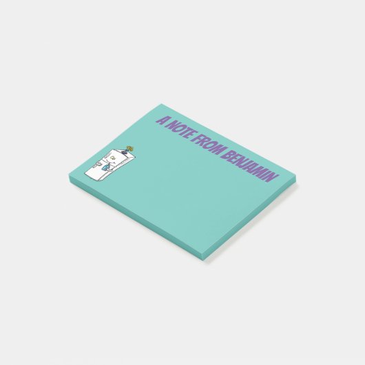 Post-it® Illustration drôle de réfrigérateur (Incliné)