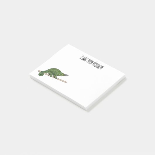 Post-it® Illustration du caméléon de Jackson (Incliné)