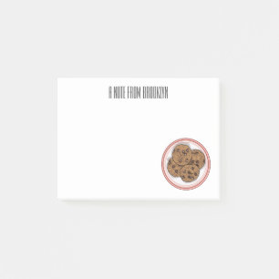 Post-it® Illustration du cookie de puce à chocolat