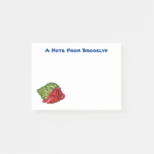 Post-it® Illustration du crabe mignon (Devant)