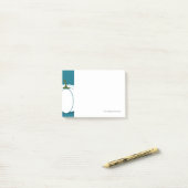 Post-it® Illustration du design Citrouille blanc d'Hallowee (Sur un bureau)