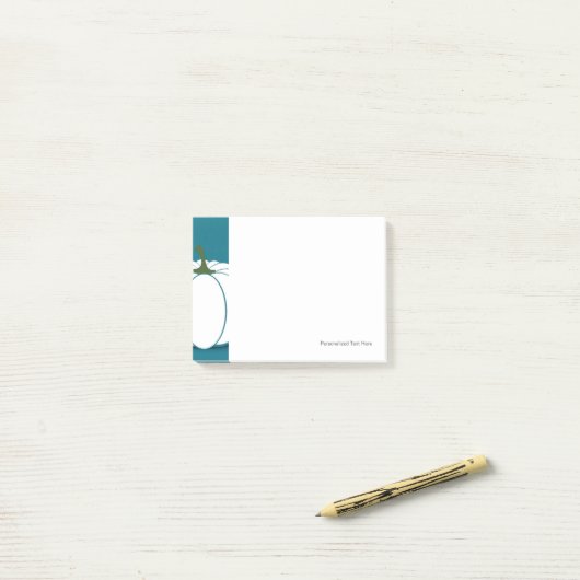 Post-it® Illustration du design Citrouille blanc d'Hallowee (Sur un bureau)