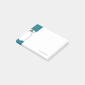 Post-it® Illustration du design Citrouille blanc d'Hallowee (Incliné)