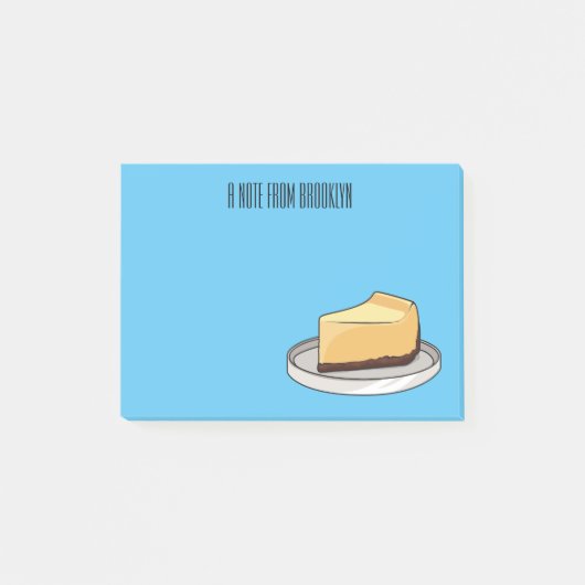 Post-it® Illustration du dessin animé Cheesecake (Devant)