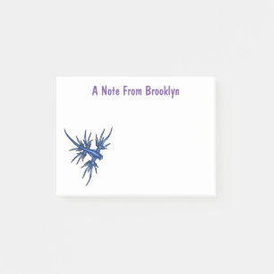 Post-it® Illustration du dragon bleu des limaces de mer