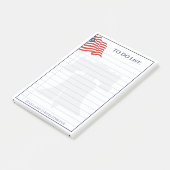 Post-it® Illustration du drapeau américain à faire Liste (Incliné)