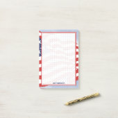 Post-it® Illustration du drapeau américain patriotique (Sur un bureau)